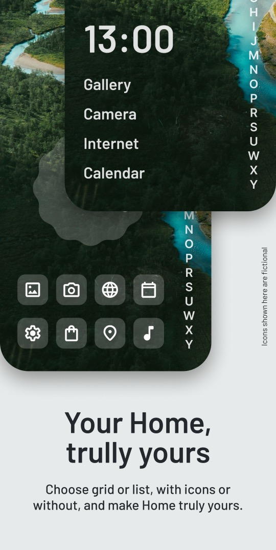 Flua Launcher with a customizable app list