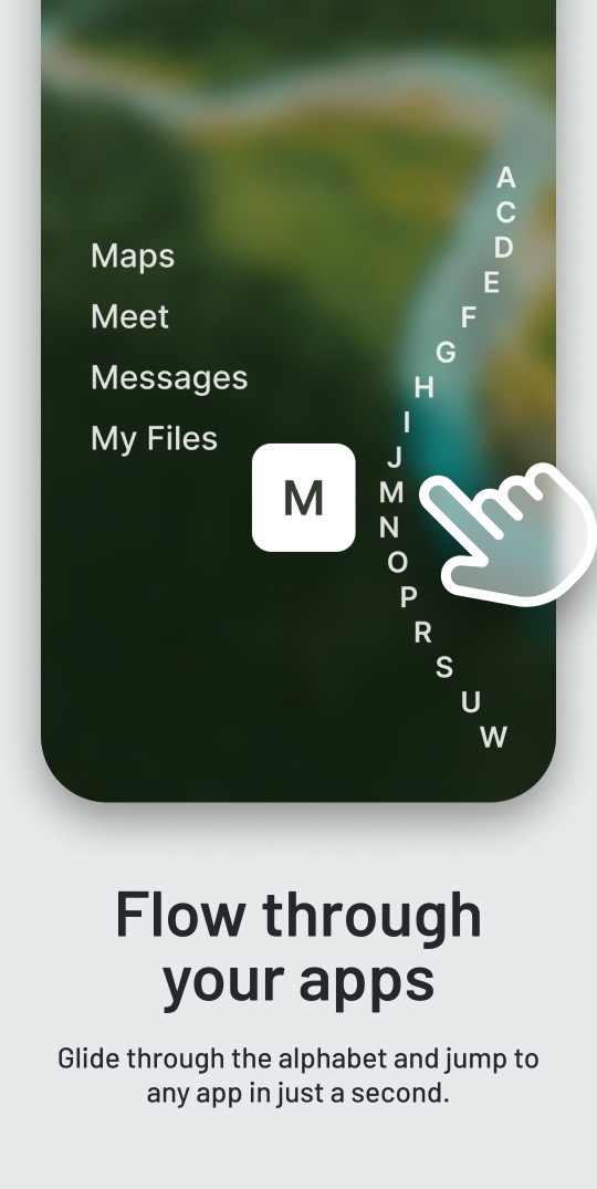 Fast app navigation in Flua Launcher