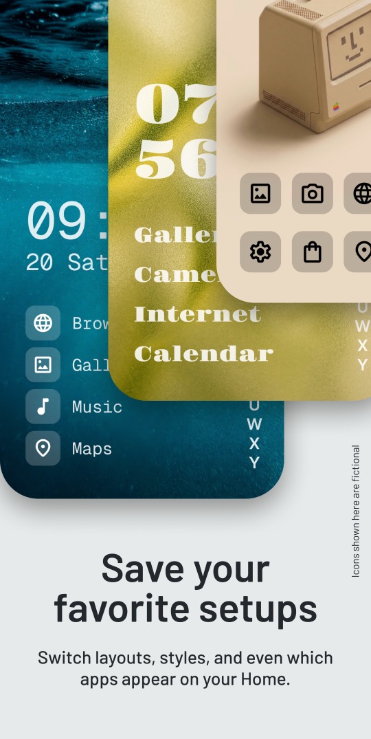 Saved layout presets in Flua Launcher